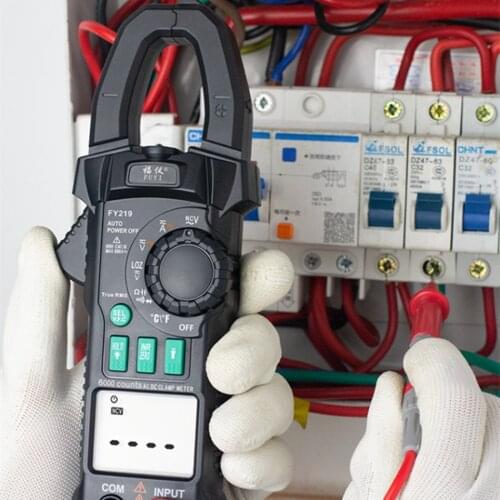 FY219 High Precision Clamp Meter Multimeter Digital Ammeter Type Current AC and DC Automatic