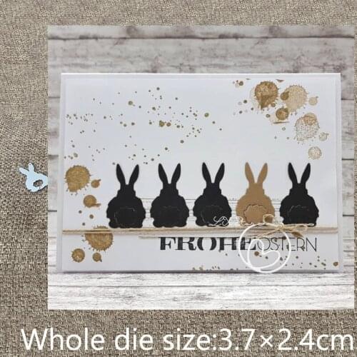 XLDesign Craft Metal Cutting Die stencil mold lovely rabbit decoration scrapbook Album Paper Card Craft Embossing die cuts
