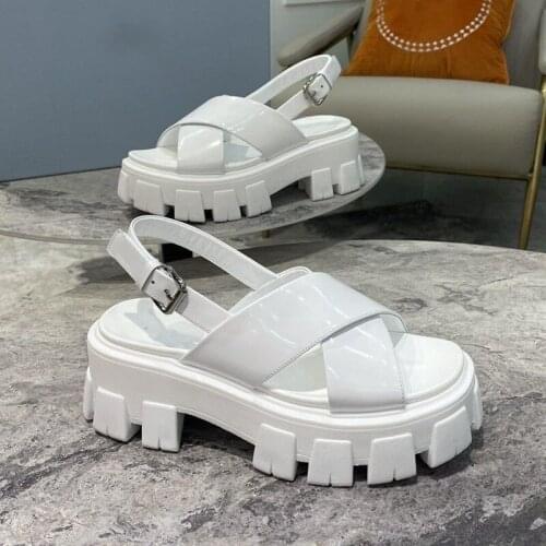 Ladies wedge platform sandals solid color leak-toe fashion casual sandals plus size summer new style 2021 women sandals
