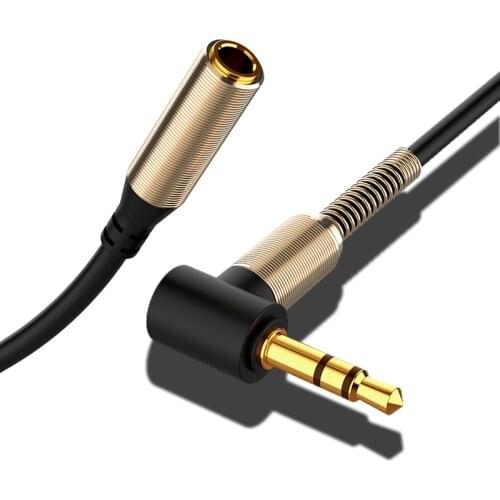 1M Audio aux Extension Cable for Huawei P20 lite Jack 3.5 mm Stereo 3.5mm Jack Aux Cable for Headphones Xiaomi Redmi 5 plus PC