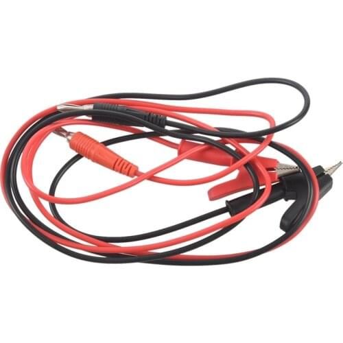 1M Long Alligator Clip to Banana Plug Test Cable Pair for Multimeter