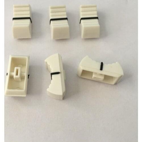 10pcs white Mixer Dimming table Straight Slip Potentiometer Fader Knob Cap / Push Button Cap 4mm Hole / Fader Cap white 4mm