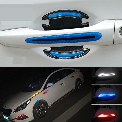 2PCS Car reflective sticker door handle door bowl Protection for Ferrari BMW Audi Toyota Honda Mazda Hyundai Mercedes Benz Ford