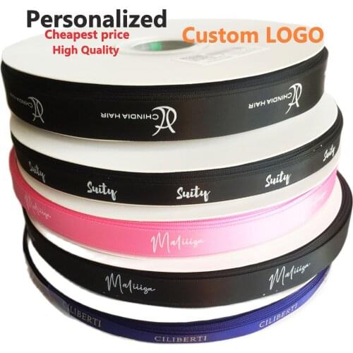 26MM Personalised Custom Printed Character Satin Designer Logo Luxury Ribbon Roll For Packaging