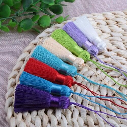 30pcs small Key Chian Pendants Tassel Trim Craft Keyring Jewelry Making DIY