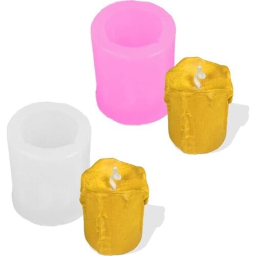 3D Candle Mold Silicone Glue Clay Soap Mould Making Supplies DIY Chocolate Fondant Cake Decoration Baking Tool