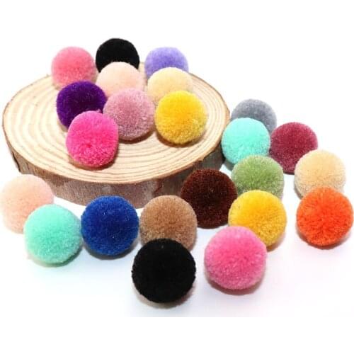 50Pcs 15/20/25mm Color Cashmere Plush Waxberry Ball DIY Craft Supplie Christmas Decor Kids Headwear Pompom Scarf Earring Pendant