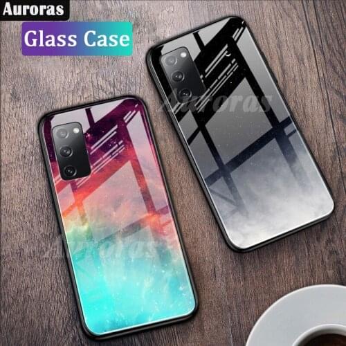 Auroras For Samsung A03S A02S Tempered Glass Case Marble Print Soft TPU Frame Shockproof Cover For Samsung Galaxy S21 S20FE Case