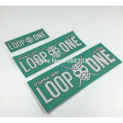 3pcs/lot JDM Car Sticker Decals Reflective for Japan OSAKA LOOP ONE RACING Car Whole Body Window Car Styling Decals
