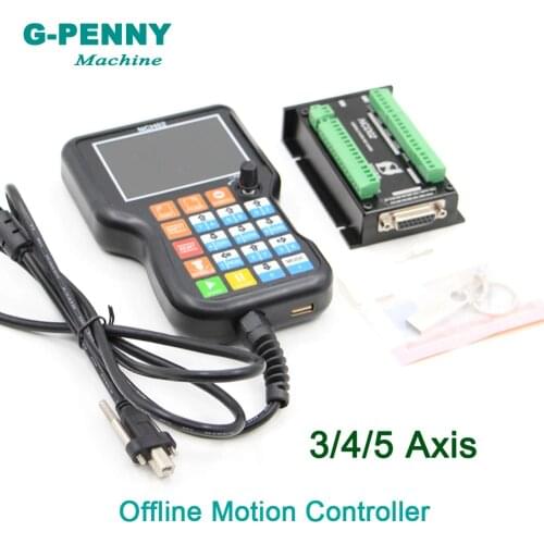 Free shipping! 3Axis/4Axis/5Axis Offline motion controller 125KHz Independent controller for Mach3 controller Stepper motor