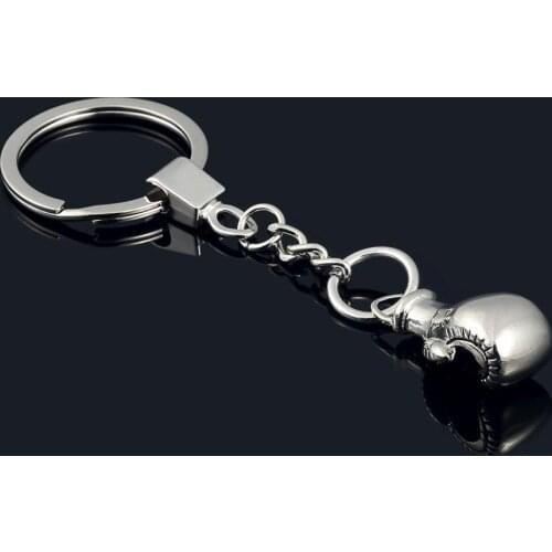 FREE SHIPPING BY DHL 100pcs/lot 2019 Fashion Metal Boxing Glove Keychains Mini Glove Keyrings Key Holders