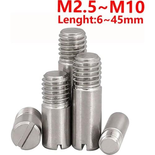 GB878 Notched Cylindrical Pin External Thread Fixing Pin 304 M2.5 M3 M4 M5 M6 M8 M10 Stainless Steel Pin