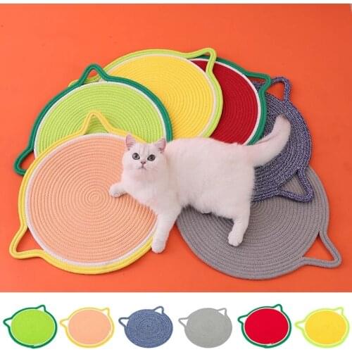 Cat Sleeping Mat Summer Dog Mattress Functional Pet Food Bowl Mat Cool Cozy Cat Bed