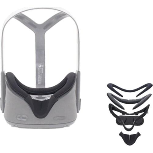 Leather Sponge Anti-sweat Eye Mask Shading Nose Pad for Oculus Quest VR Headset Face Mask Dustproof Lens Cover Set