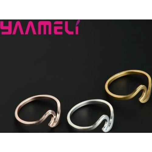 Minimalist Fashion 925 Sterling Silver Jewelry Female Elegant Classic Knuckle Finger Rings For Women Girl