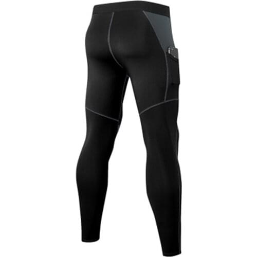 Mens Compression Pants Running High-Stretch Leggings Fitness Training Sport Tight Pants Quick Dry Pants With Pockets 2021