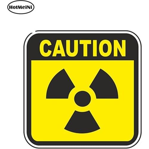 HotMeiNi 13cm x 13cm Car Sticker Caution Vinyl Decal Sticker Laptop Travel Luggage Graphics Waterproof Car Styling Accessories