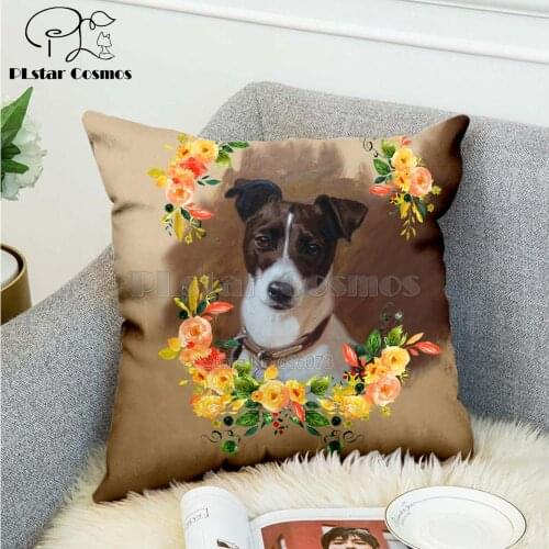 Pet dog flower puppy Nordic short plush Pillow Case Polyester Decorative Throw Pillow Cover Square style-4
