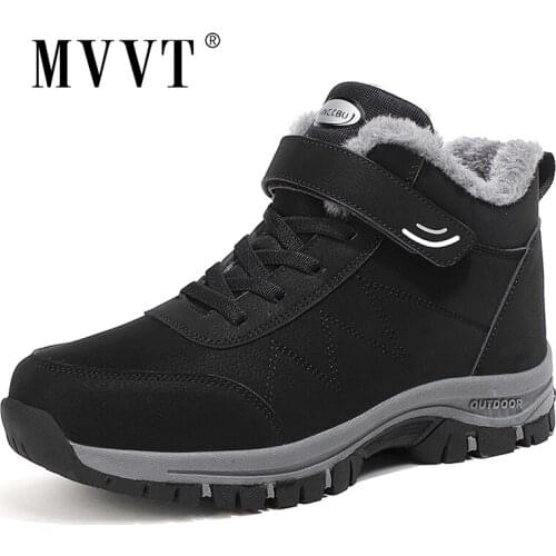Super Warm Men Winter Boots Waterproof Pu Leather Boots Men Outdoor Shoes Women Snow Boots Platfrom Hombres Botas