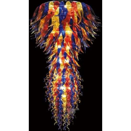 Wholesale LED Flush Mount Ceiling Light Italian Style Crystal Chandelier Luminaire European Rainbow Chandeliers Lighting