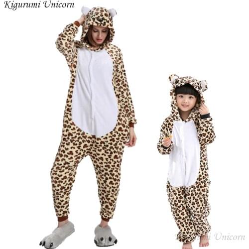 Kigurumi Unicorn Pajamas Childrens Women Pajamas for Boys Girls Flannel Kids Stich Pijamas Set Animal Sleepwear Winter Onesies
