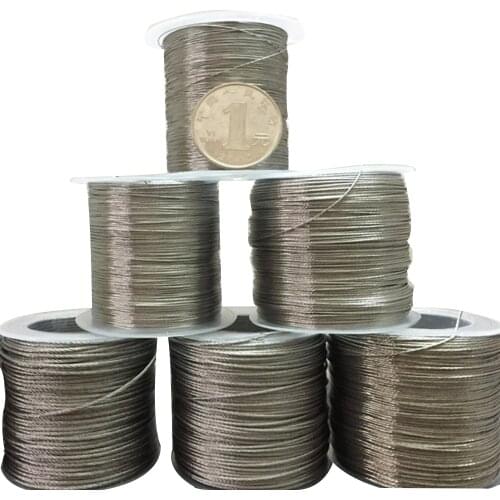 100M Transparent plastic wire rope fishing lead rope soft wire OD 0.3mm 0.38 0.45 0.5 0.6mm crystal light sling Rustproof wire