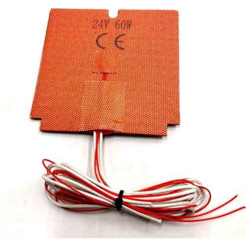 Funssor Voron 0.1 3D printer upgrade Silicone Heatmat DC24V 60W silicone heater for Voron0 0.1 150C thermostat