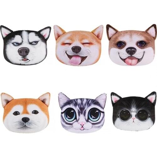 Cute Cartoon Puppy Kitten Protective Printed Detachable Headrest Car Seat Neck Pillow Cushion for Auto Vehicle