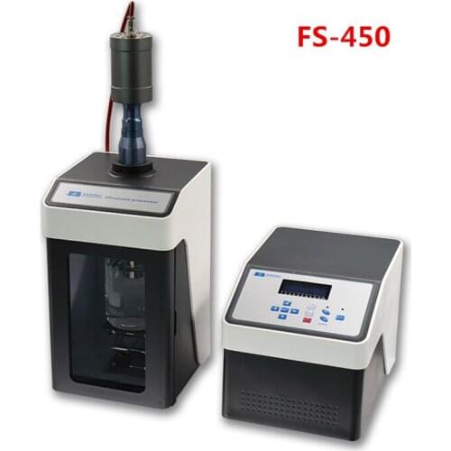 450 W Ultrasonic Homogenizer Sonicator Processor Ultrasonicator Cell Disruptor Mixer CE ISO 20KHZ 10ml-350ml FS-450N