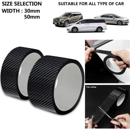 Universal car door anti-collision strip threshold strip 5D carbon fiber anti-stepping stickers protective strip stickers