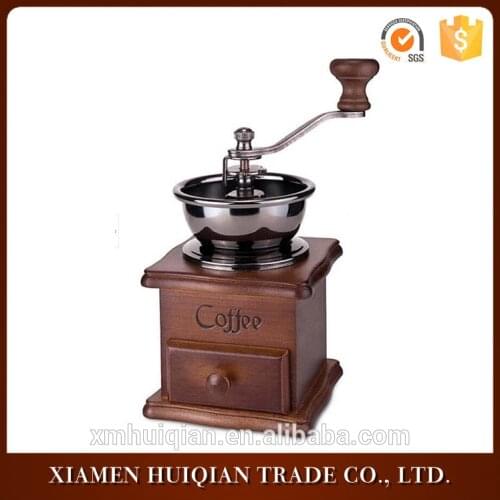 High quality manual wooden bialetti birchleaf coffee grinder from China