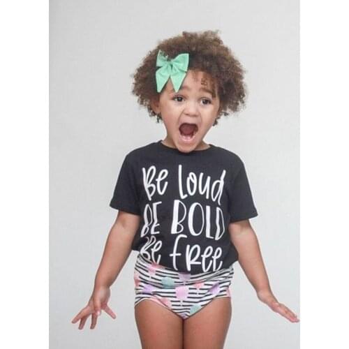 Be Loud Be Bold Be Free Funny Kids Tshirt Toddler Girl Boy Short Sleeve T-shirts Summer Chidlren Casual Fashion Tees Shirts Tops