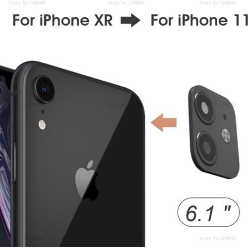 For iPhone XR Seconds Change For iPhone 11 iphone11 Camera Lens Screen Protector Second Generation Lens Film Metal Lens Sticker