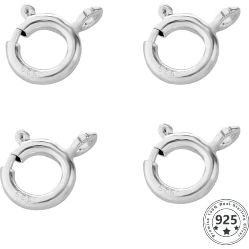 5pcs/Lot 925 Sterling Silver Spring Ring Clasp With Open Jump Ring Clasp For Chain Bracelet necklace Connectors Jewelry Making