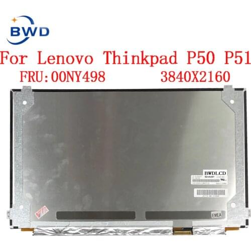 15.6'' UHD 4k led 3840X2160 LCD display Screen LQ156D1JW05 For LENOVO thinkpad P50 P51 non-touch FRU 00NY498