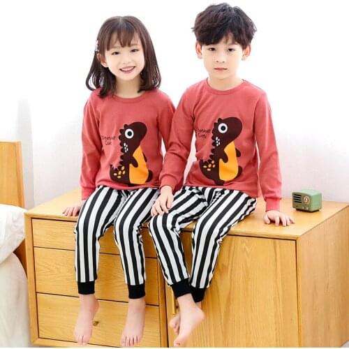 Childrens warm underwear set 4t-10t childrens cartoon home clothes autumn clothes autumn pants pants girls' warm pajamas