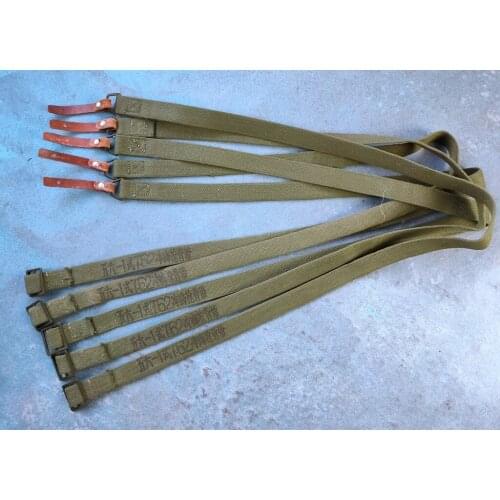 5PCS MILITARY ORIGINAL SURPLUS VIETNAM WAR CHINESE ARMY PLA TYPE 56 AK GUN SLING ARMY GREEN High Quality