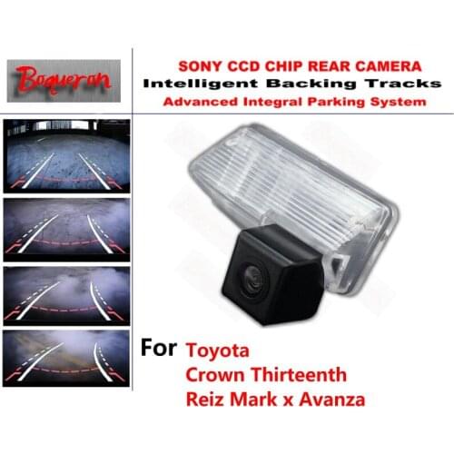 For Toyota Crown Thirteenth Reiz Mark x Avanza CCD Car Backup Parking Camera Intelligent Tracks Dynamic Guidance Rear ViewCamera