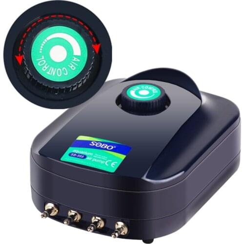 Silent Aquarium Air Pump Aerator Adjustable Powerful Air Compressor Oxygen Pump Fish Tank Oxygen Increasing Aquarium Accessories