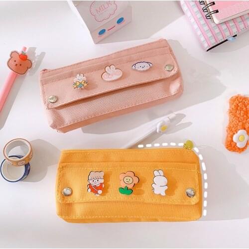 Pencil case cute school supplies 2021 Salt pencil cases material kawaii pen pouch