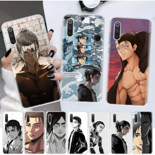 Attack on Titan Eren Jaeger Season Soft Cover Phone Case For Xiaomi Note 10 Mi 11 9 8 CC9 9T 10T A1 A2 A3 F1 F2 X3 NFC Pro Lite