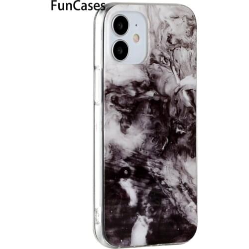 Black And White Cases For Phones For capinha iPhone 12 Cover phone Soft TPU Cases Holder Case sFor Shell iPhone capa 12 Caso