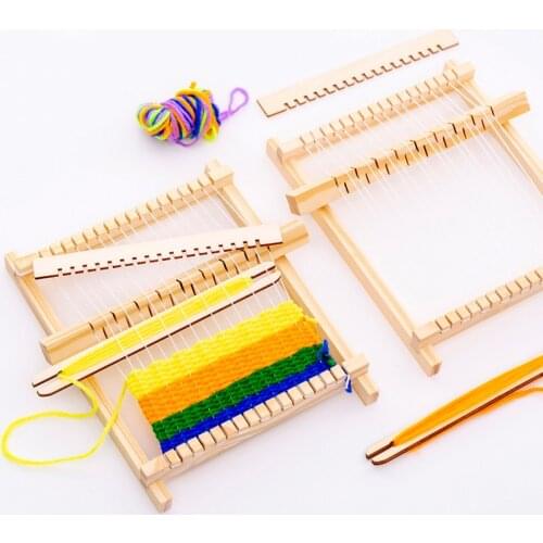 Creative Wooden Knitting Machine DIY Handcraft Wool Knitting Tool For Child Kindergarten Educational Wooden Toy Braiding Machine