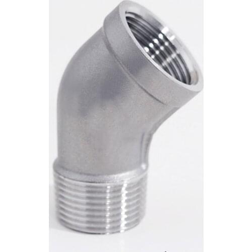 1/2" 3/4" 1" BSP Female To Male Thread 304 Stainless Steel 45 Degree Elbow Pipe Fitting Connector Adapter Coupler