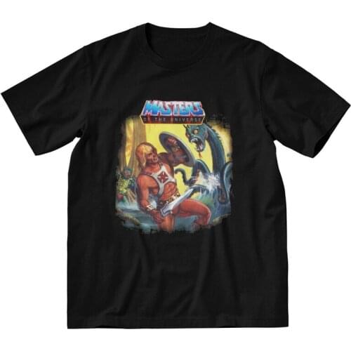 Vintage He-Man Masters Of The Universe Sea Creature T-shirt Men Harajuku T Shirt Short Sleeve Cotton Game Tshirt Unique Tee Top