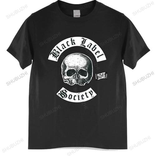 T-shirt men O-neck hot sale BLACK LABEL SOCIETY 1 T-SHIRT Punk BLACK FRUIT OF THE LOOM DTG male cotton tee-shirt bigger size