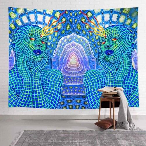 Simsant Tool Band Poster Tapestry Psychedelic Galaxy Astronaut Art Wall Hanging Tapestries for Living Room Home Dorm Decor