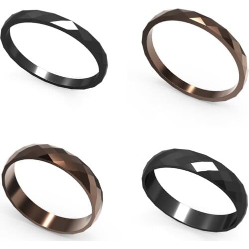 Cremo stainless steel finger ring aluminum material black mysterious inner ring ladies prom street dance with ring accessories j