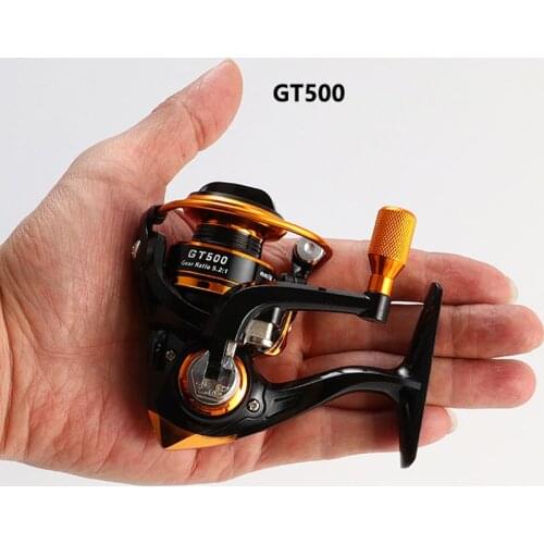 GT500 5.2:1 Mini Spinning Reel Outdoor Ice Fishing Sea Rock Raft Angling Rod Gear Metal Spool Tackle Carp Crucian Bass Reels
