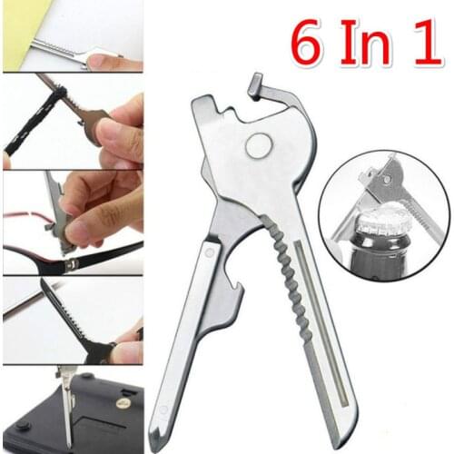 Multipurpose Keychain Key Survive Pocket Opener Shape Mini Multi Gear Utility Tech Tool Ring Screwdriver
